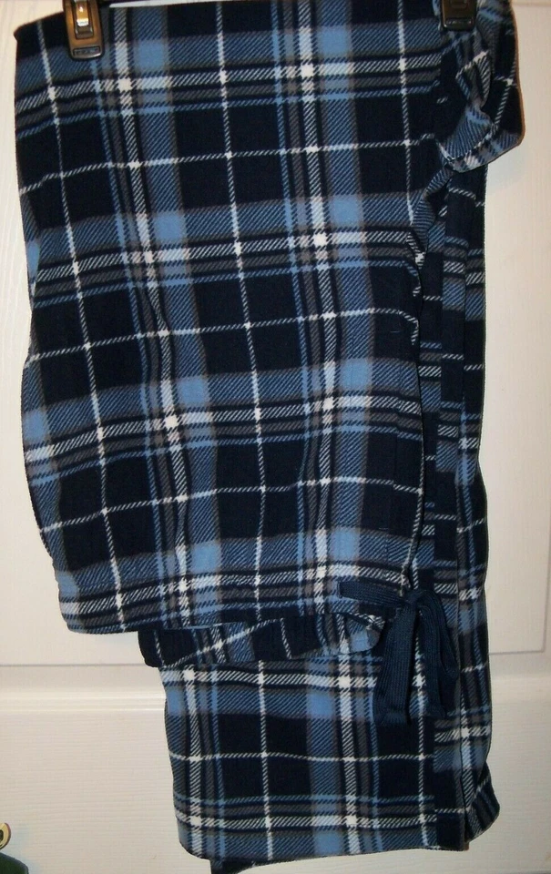 Pantalones de pijama Croft & Barrow azul a cuadros polar para dormir salón 4XB NUEVOS CON ETIQUETAS   Foto 1 de 1