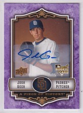 Josh Geer 2009 Upper Deck A Piece of History Auto Rookie Autograph |1123