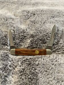 Vintage Ducks Unlimited DU279 SS Case USA Wooden Folding 2 Blade Pocket Knife