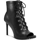 INC Womens Florita Black Zip Up Lace-Up Heels Shoes 6.5 Medium (B,M) BHFO 5246