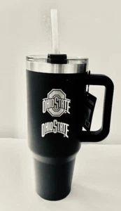 Vaso de bebida de viaje de 40 oz taza mango a prueba de derrames NCAA Ohio Buckeyes negro - Imagen 1 de 12