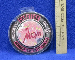 Posavasos absorbentes de gres para portavasos de bebidas de automóvil Carsters #1 par rosa mamá - Imagen 1 de 1
