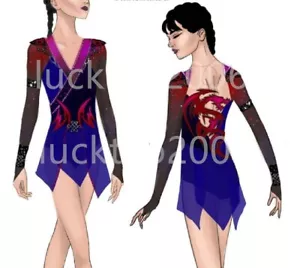 Neu Stil Figur Schlittschuhlaufen Kleid Gymnastik Tanz Kostüm 88119 - Bild 1 von 7