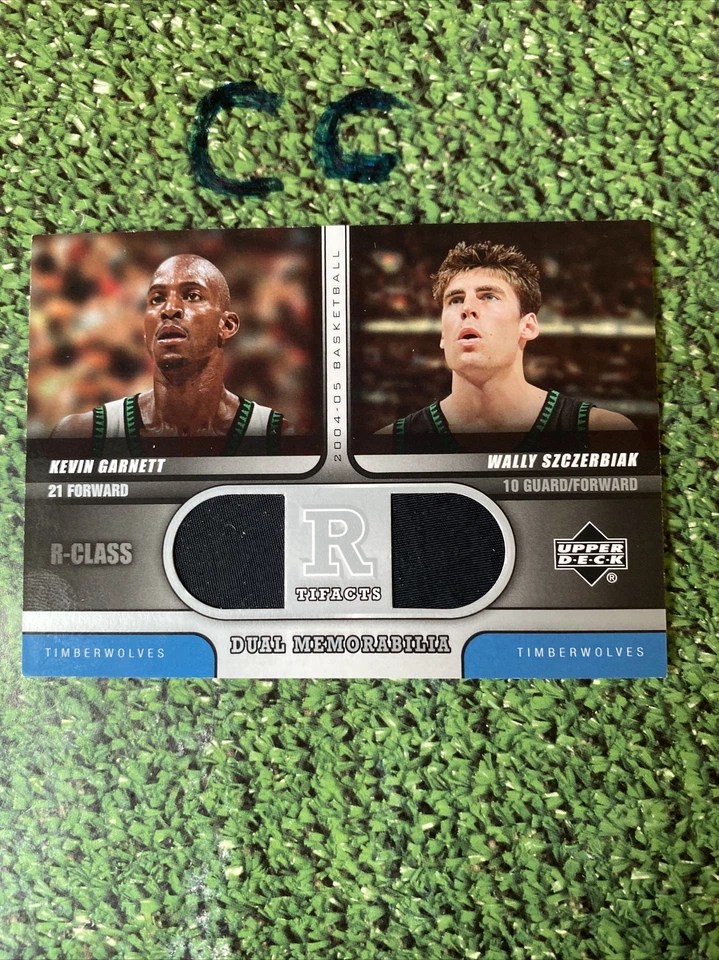 2004-05 R-Class R Tifacts Dual Memorabilia Kevin Garnett Wally Szczerbiak #R2-GS - Image 1 of 4