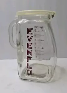 Jarra medidora de leche fórmula bebé Evenflo Glass vintage 4 tazas CON TAPA - Imagen 1 de 11