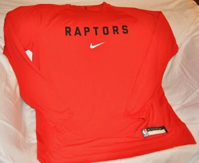Toronto Raptors longsleeve shirt Nike Dri-fit performance men's XL Tall NWT red - Image 1 of 3