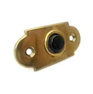 ca.1900 Rectangular Arts & Crafts Doorbell Brass Pushbutton Door Bell Antique - Picture 1 of 4