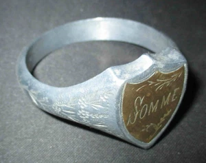 ancien rond serviette artisanat tranché poilu 1914 1918 Somme première guerre - Picture 1 of 7