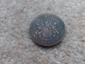 Rare Collection British /India 20 XX.Cash East India Company Coin 1808  - 30.7mm