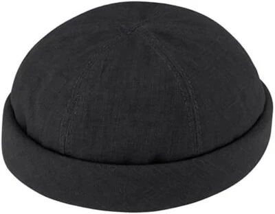 FIEBIG SINCE 1903 fiebig ® LEINEN DOCKERCAP CAP KAPPE MÜTZE UV-SCHUTZ SCHWARZ NEU TREND