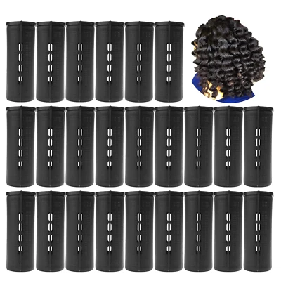 Jumbo Cold Wave Perm Rods Set (24 Pcs) for Women - Large Size Styling Rollers fo - Image 1 of 4