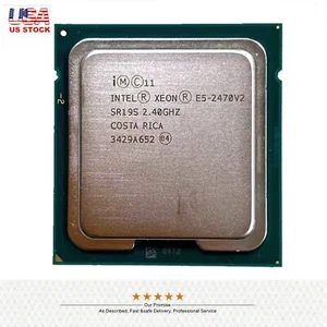 2pcs Intel Xeon E5-2470 V2 E5-2470V2 2.4GHz 10 Core 20 Threads L3-25MB CPU - Picture 1 of 3