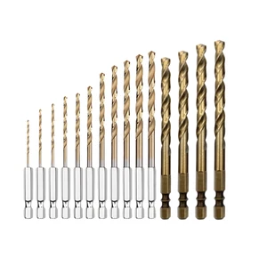 Broca HSS 6542 de 2 mm-10 mm, vástago hexagonal de 1/4 para acero inoxidable, metal, madera - Imagen 1 de 7