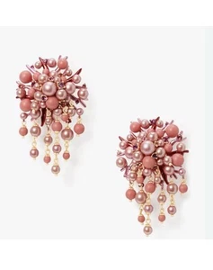 Kate Spade Women’s Sea Siren Statement EarringsPink Multi Rare - Picture 1 of 5