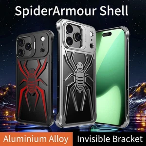 For iPhone 17 Pro 17 16 Pro Max Metal Frameless Hollow Shockproof Lens StandCase - Picture 1 of 18