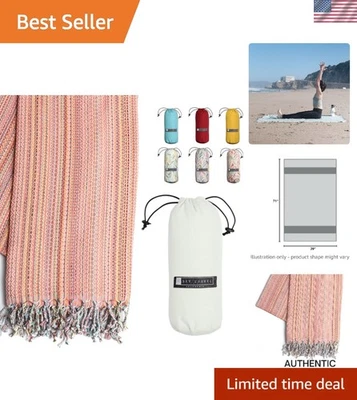 Toalla de playa turca ligera de secado rápido con bolsa de viaje - 39 x 71 de gran tamaño Foto 1 de 4