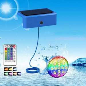 Solar Pool Light IP67 Waterproof Pool Light Color Underwater Pool Light↕ - Picture 1 of 18