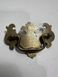 Vintage Brass Backing Metal Handle Drawer Pull Furniture Dresser Cabinet E24 - Picture 1 of 3