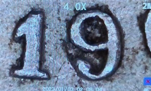 1906 Belgium Belgian 5 Centimes Obverse Doubling Date - Imagen 1 de 4