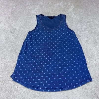 Blusa para mujer Lucky Brand azul sin mangas talla pequeña Foto 1 de 4