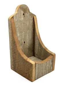 Antique Primitive Rustic Candle Box Wall Hand Crafted Folk Art Kitchen Country - Picture 1 of 7