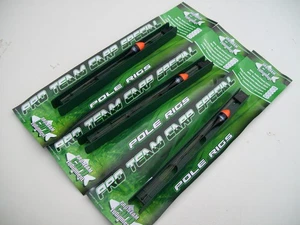 3 x Pro Team Carp Pole Rigs. 3x8 Dibber Float, Size 12 Barbless Hook. Set 9. - Picture 1 of 4