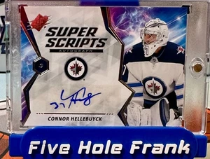 2020 Upper Deck SPx Hockey #S-CH Connor Hellebuyck Super Scripts Auto - Foto 1 di 3