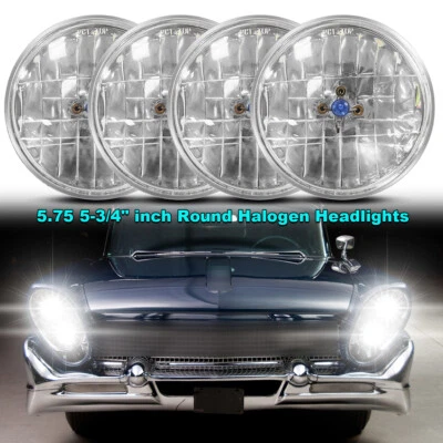 Faros de haz alto/bajo de 5-3/4" 5,75" 4 piezas para Lincoln Continental 1958-1979 Foto 1 de 4