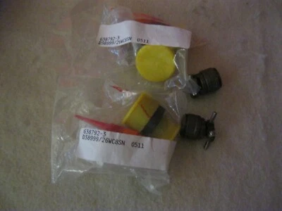 Aero D38999/26WC8SN  Connectors with Sockets,Tool, and Strain Reliefs  (2 PCS) - Image 1 of 2