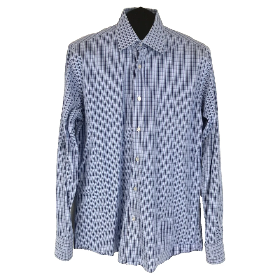 Camisa de vestir Bloomingdale's The Men's Store talla 15,5 L calce ajustado manga larga algodón Foto 1 de 4