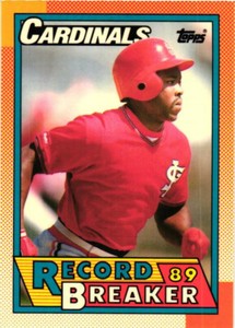 1990 Topps  Tiffany #6 Vince Coleman Record Breaker Near Mint - Free shipping