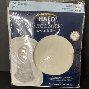 NEW Halo Sleep Sack Swaddle Micro Fleece Cream Newborn Birth-3 Mos TOG 3.0 - Bild 1 von 16