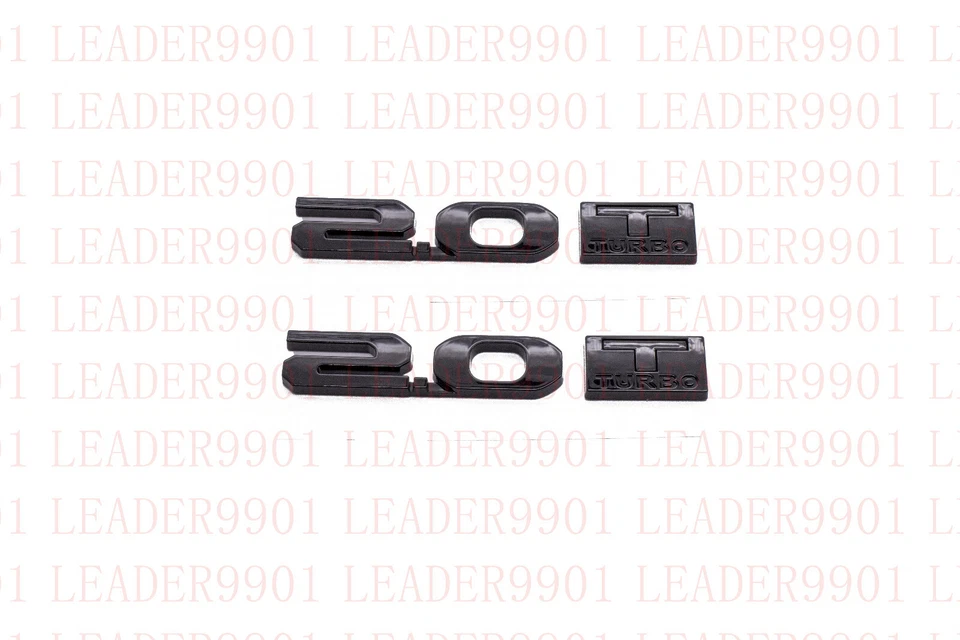 PLACA DE IDENTIFICACIÓN INSIGNIA EMBLEMÁTICA 2.0T negra brillante para Jeep Wrangler JL x2 18-21 Foto 1 de 1