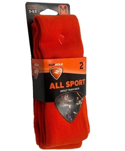 Sof Sole Hombre Naranja Poliéster Elastizado Rendimiento Calcetines Talla Mediana 5-9.5 Paquete de 2 - Imagen 1 de 8