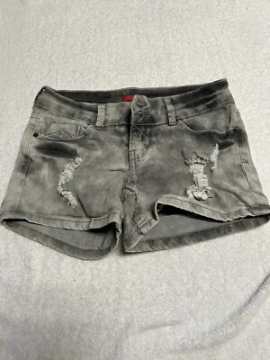 Bongo 牛仔短裤女式 3 码黑色牛仔口袋腰带环休闲很棒 :) — 第 1/2 张图片