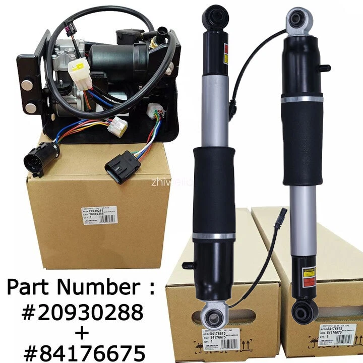 OEM Rear Air Suspension Shocks+Compressor For 01-13 Escalade Suburban 84176675 - Imagem 1 de 4
