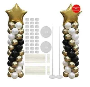 Juego de 2 Kit de Soporte para Globos con Base y Poste para Piso, Kit para Globos - 50 pulgadas - Imagen 1 de 14