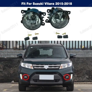 Clear Lens Driving Fog Lights Front Bumper Lamp Pair For Suzuki Vitara 2015-2018 - Picture 1 of 7