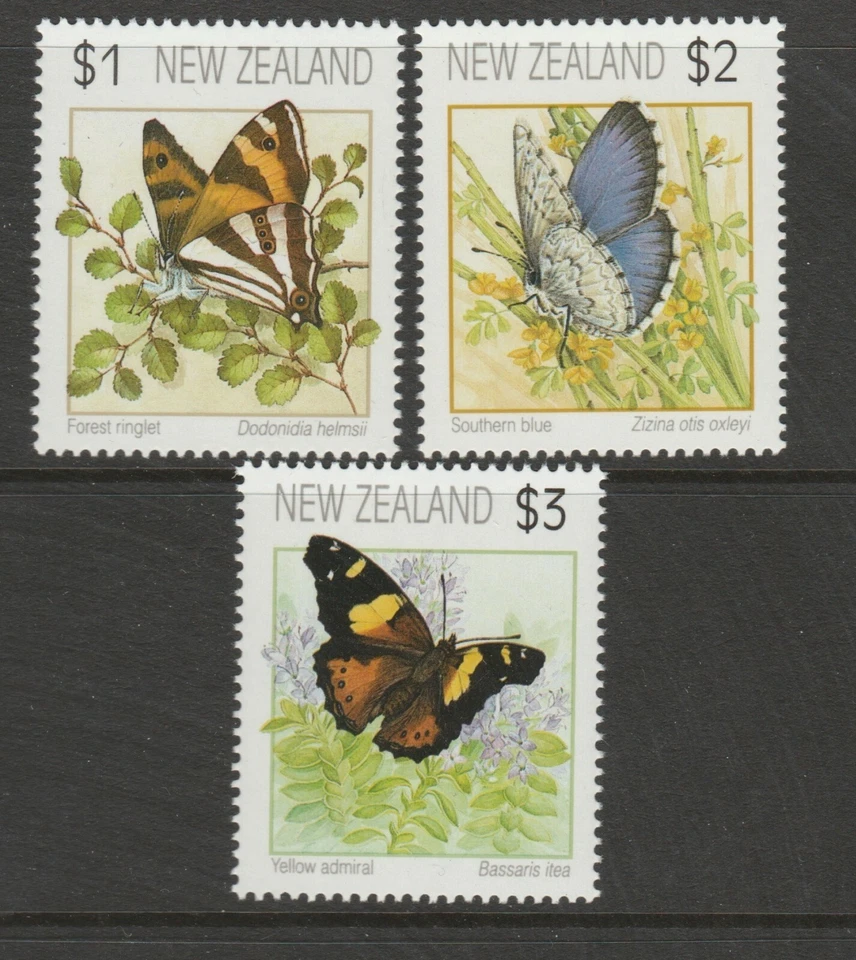 New Zealand 1991 Butterflies (part set) SG 1635-1637 MNH - Image 1 of 1