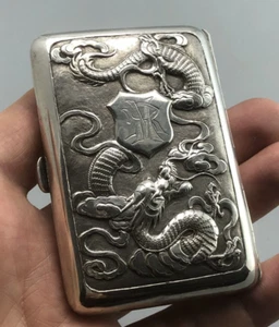 Antiwue Chinesisches Silber Zigarettenetui 89g HLZX - Bild 1 von 3