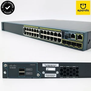 Cisco 2960S WS-C2960S-24PS-L 24xGigE PoE+ 370W 4xGigE-SFP Switch, 1Y-Wty - Picture 1 of 12