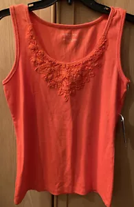 Philosophy Republic Clothing Women’s Large Orange Lace Top Cami Tank NWT - Picture 1 of 3