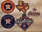 Houston Astros Set of FIVE Iron On Embroidered Patches ~FREE SHIP!~