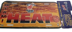 VTG Miami Heat NBA License Plate, Key Chain, Sticker- Wincraft Sports NOS - Picture 1 of 6