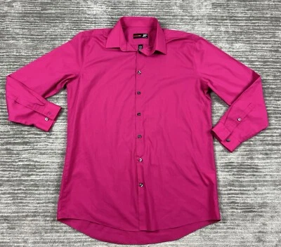 J Ferrar Shirt Men Large Pink Longsleeve Button Up Cotton Blend Casual - Image 1 of 4