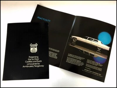 1975 Ambruster Stageway Buick LeSabre Cadillac Deville Limousine Sales Brochure Foto 1 de 4