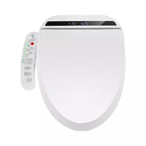 Electronic Smart Bidet Seat Heated Seat Warm Air Drying Self-cleaning Side-Panel - Picture 1 of 11