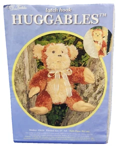 Huggables Monkey Plush Stuffed Animal #36116 Latch Hook Kit 15" New Sealed NOS - Picture 1 of 5