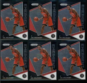 LOT OF (6) OG ANUNOBY 2017/18 PANINI PRIZM #EM-OGA EMERGENT ROOKIE RC FC4156 - Picture 1 of 1