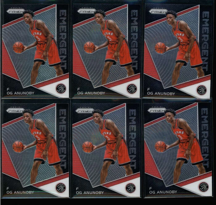 LOT OF (6) OG ANUNOBY 2017/18 PANINI PRIZM #EM-OGA EMERGENT ROOKIE RC FC4156 - Image 1 of 1
